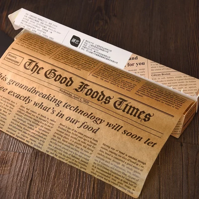 Pergamentpapier, fettbeständiger Korb, Liner, Ölpapier, Brot, Sandwich, Burger, Pommes-Frites-Wrapper – Weiß/Braun, Backwerkzeuge Image