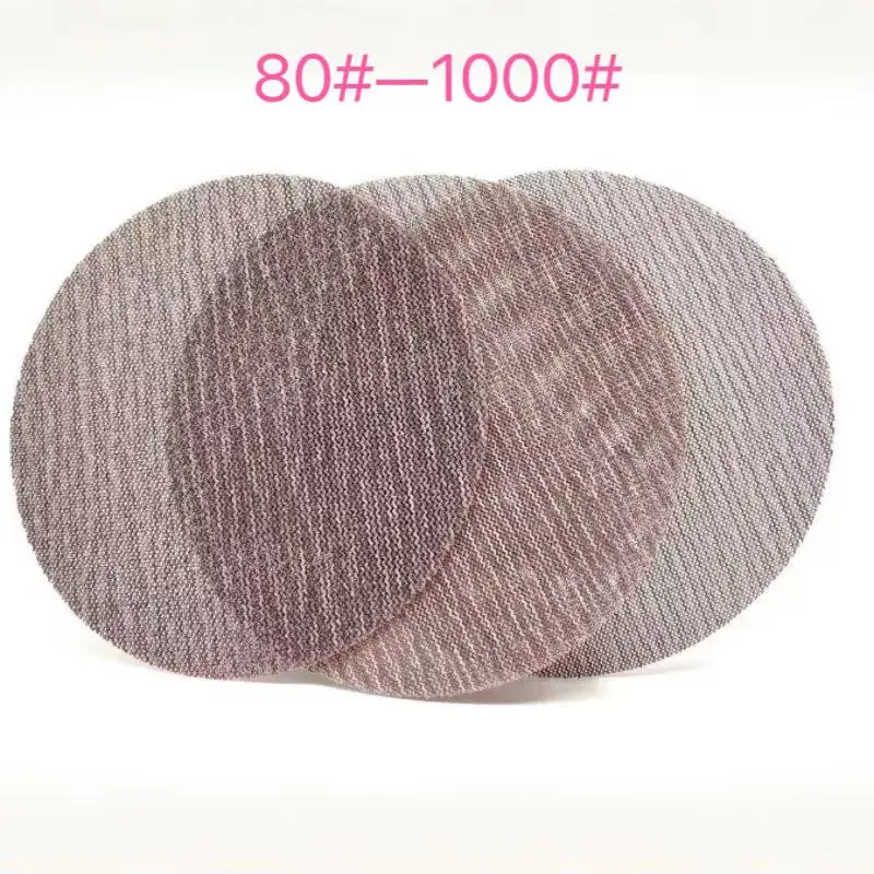 5–6 Zoll Mesh-Schleifmittel, staubfreie Schleifscheiben, Körnung 80–1000, staubfreies Netz-Schleifpapier, verstopfungssichere Schleifblätter für Holz, Auto, Trockenbau Image