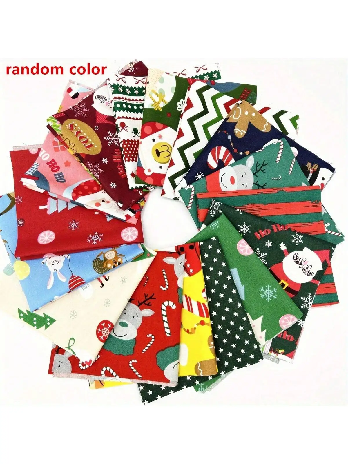 16 stücke 25*25 cm/9,8*9,8 in Weihnachten serie patchwork tuch set cartoon hohe qualität gedruckt tuch Weihnachten stoff Image
