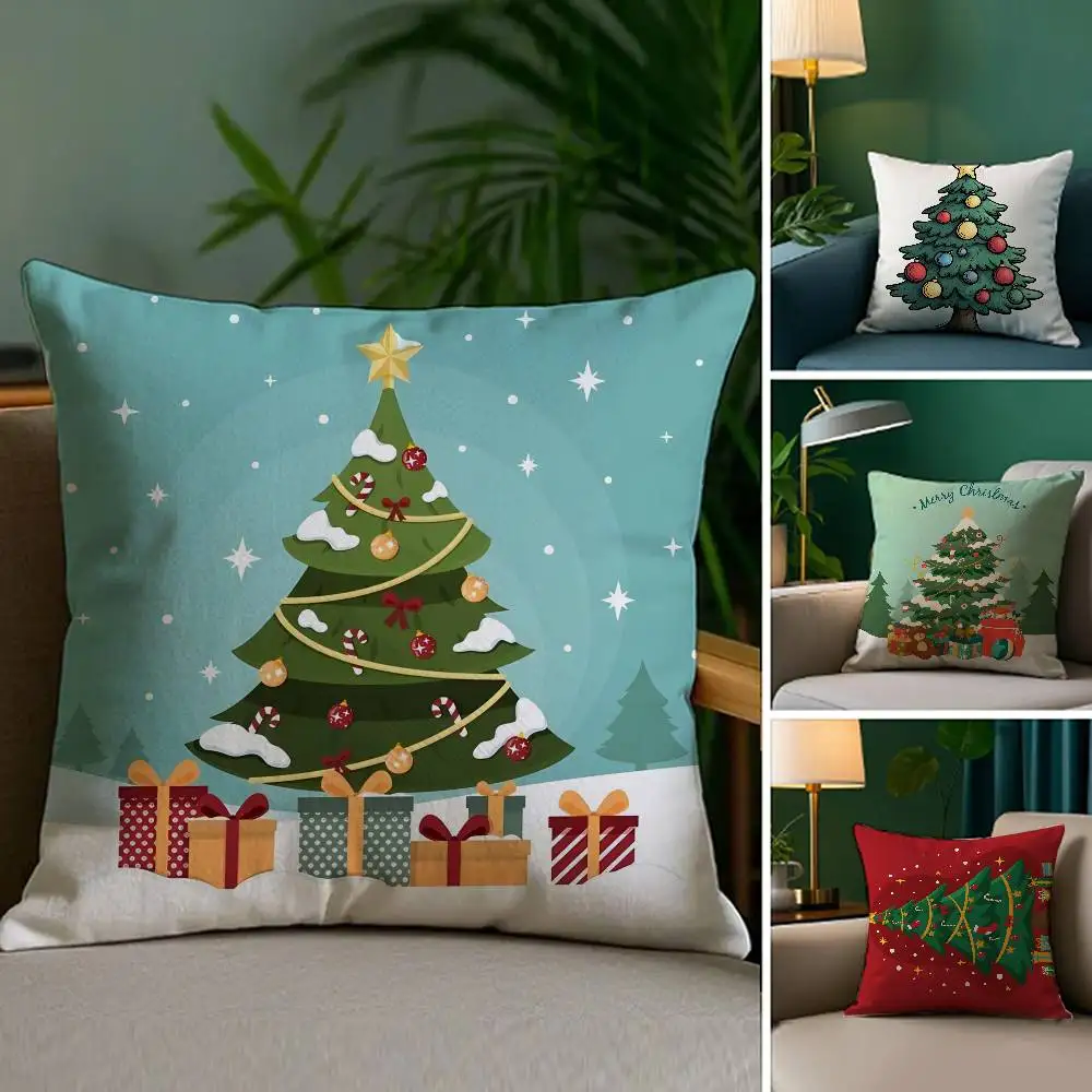 Weihnachtsbaum-Kissenbezug, Anti-Dustmite, unsichtbarer Reißverschluss, Schlafsofa