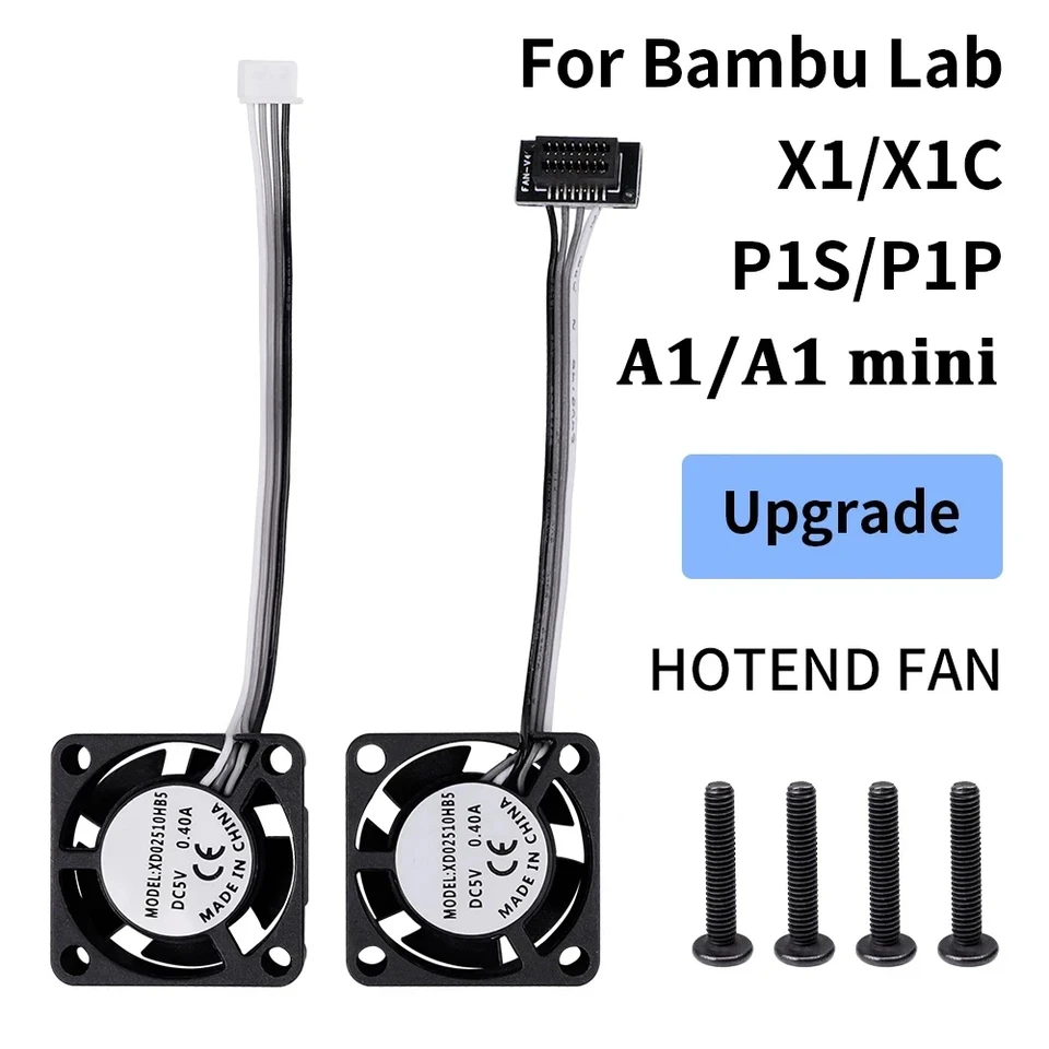 2510 Lüfter Für Bambu Lab X1/P1 A1 Hotend Lüfter Mit Kabel Schnelle lüfter Für Bambu X1C P1S P1P A1 A1 Mini 3D Drucker Image