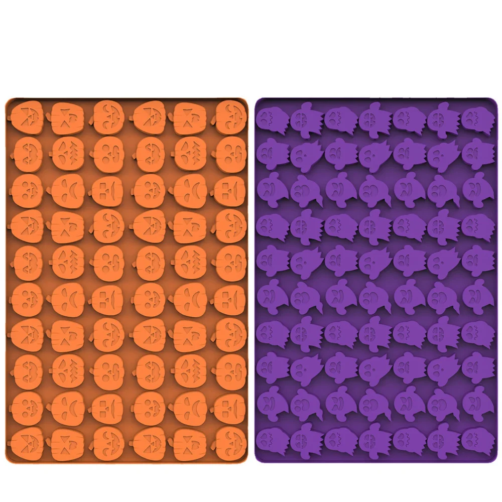 Halloween-Geisterform mit Schaber – hochwertige Silikon-Süßigkeitsform für Urlaubssnacks und Dekorationen, Schokoladen-DIY-Backform Image