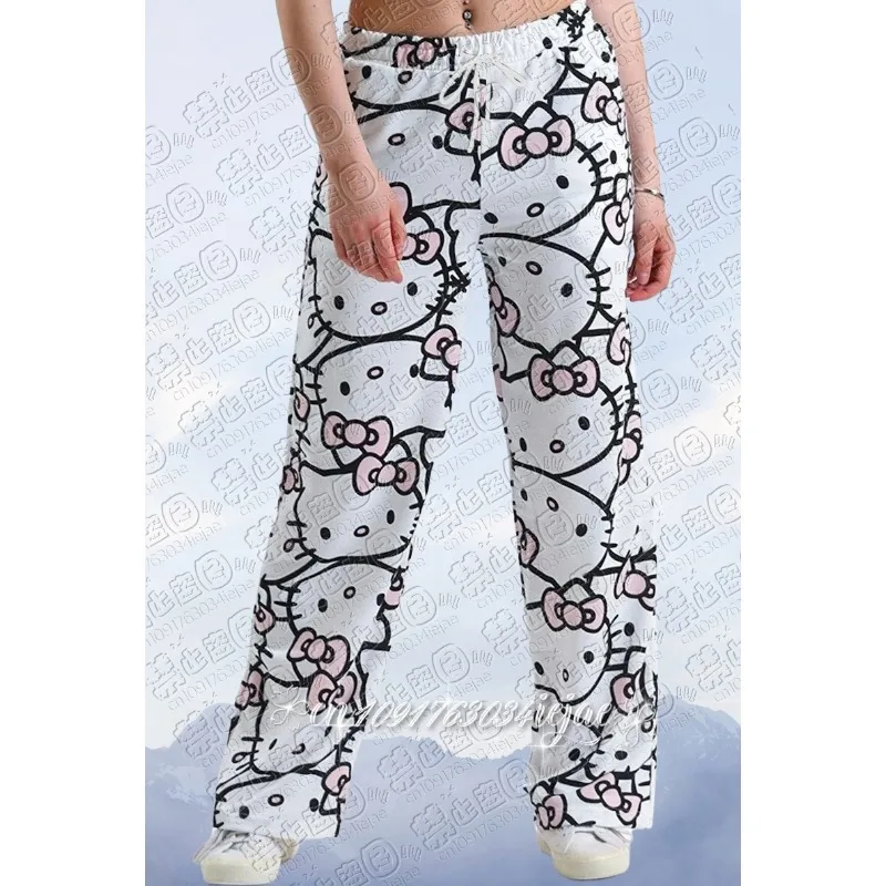 2026 Sanrio Hello Kitty Pyjamas Mode Hosen Frauen Kawaii Anime Casual Hause Hosen Winter Kleidung
