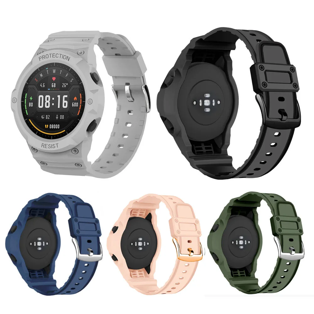 Silikon Shell Rand Abdeckung Schutz Handgelenk Armband Für Xiaomi Mi Uhr Strap Farbe Sport Band Armband Fall Smart Zubehör Image