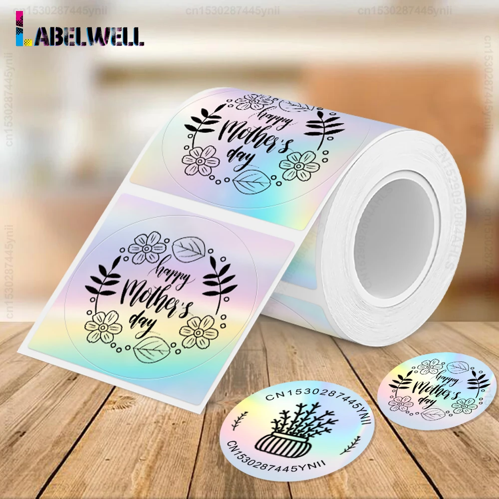 E210 P50 M110 M220 200 Thermoetiketten-Aufkleberpapier, bedruckbar, weiß, 20–50 mm Breite, Kleidungsetikett, Warenpreis, Lebensmittelklebeband Image