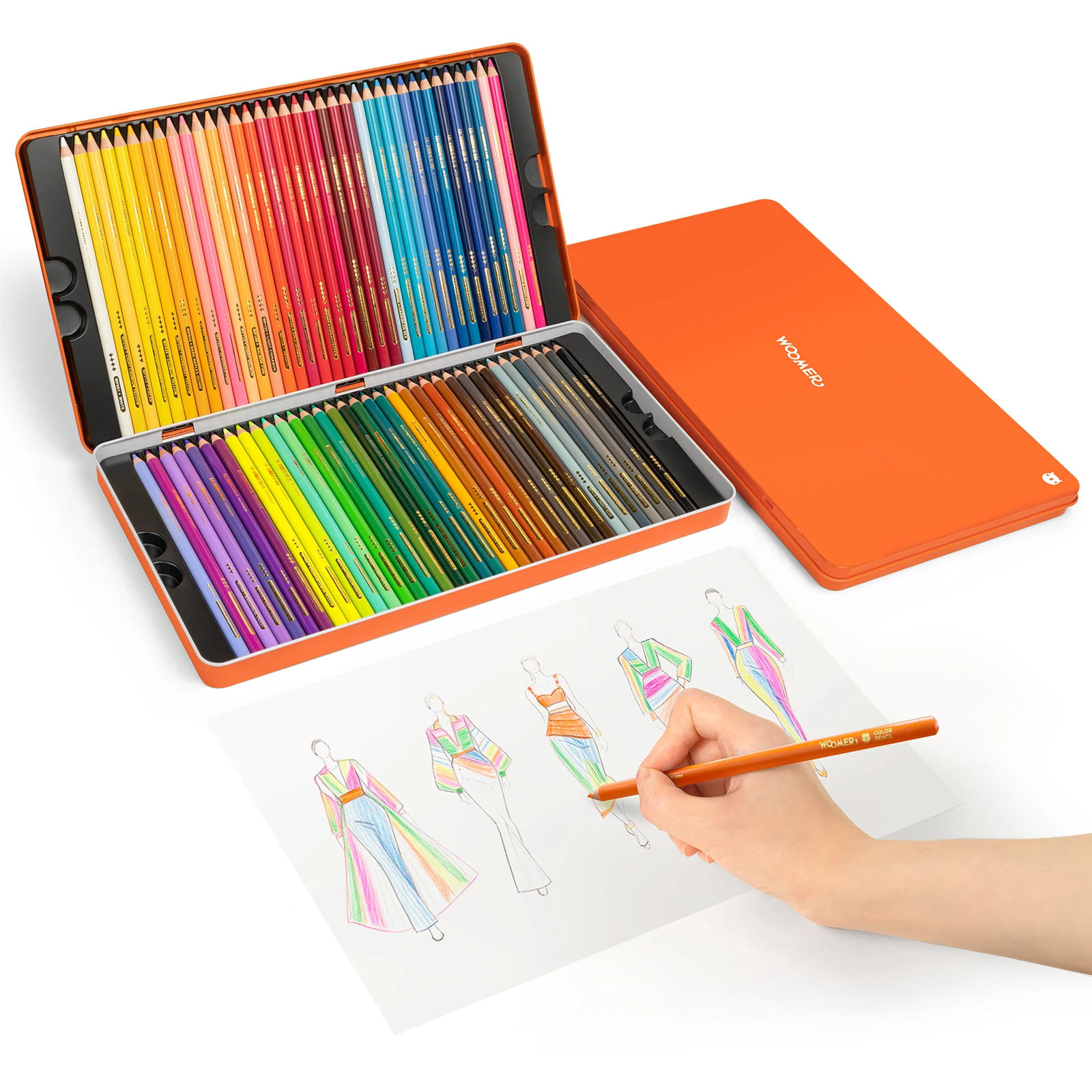 Woomer Ölbasiertes Buntstift-Malset: 72 Lebendige Farben für Professionelles Kunstdesign & DIY-Projekte Image