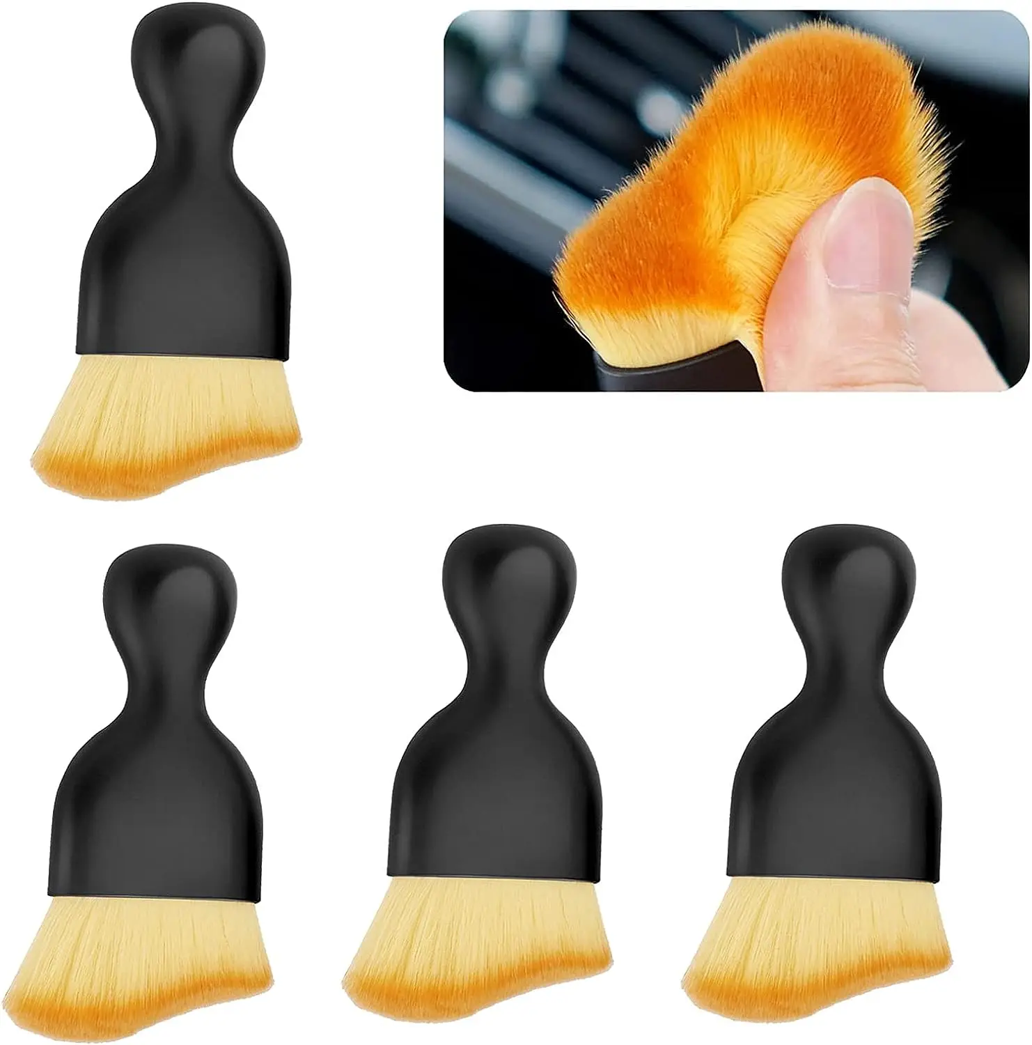 Weiche Reinigungsbürste Tastatur Innen Spalten Reinigungsbürste Auto Armaturenbrett Klimaanlage Luftauslass Reiniger Staubentfernungswerkzeuge Image