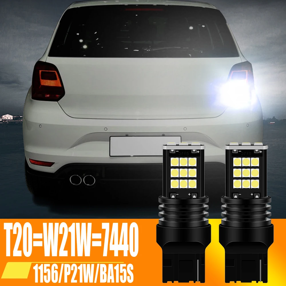 2PCS 1156 P21W T20 W21W Super Helle WY21W LED Auto Schwanz Bremse Lampen Blinker Auto Hinten Nebel Lampe tagfahrlicht DC12V Image