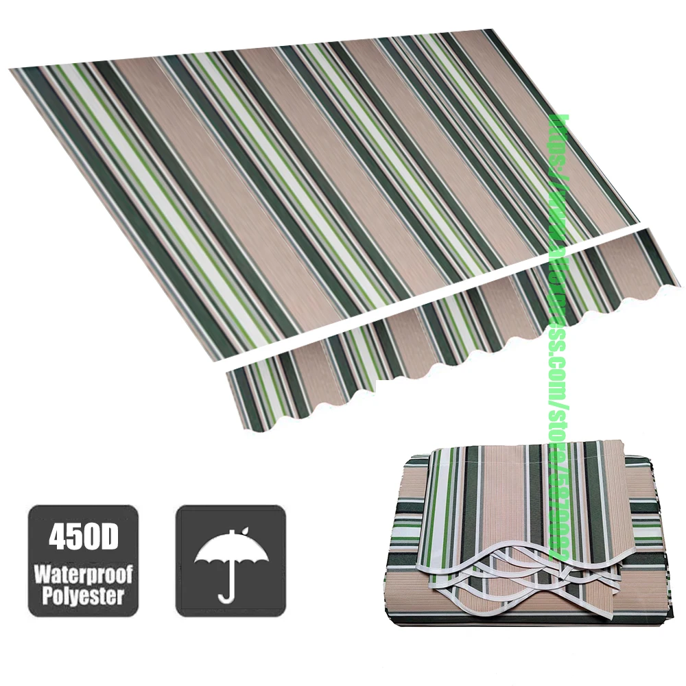 Outdoor Teleskop Baldachin Ersatz Stoff Mode Farben versenkbare Baldachin wasserdichte Stoff Store Banner UV-Block Markise Image