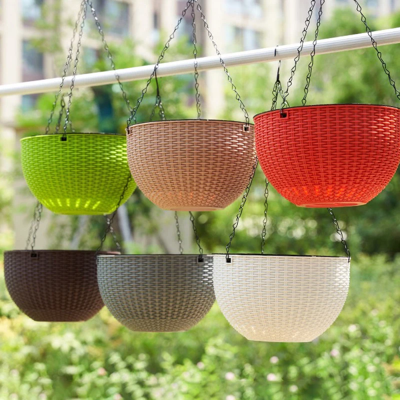 Hängender Blumentopf, Blumentopf, Pflanzgefäße zum Aufhängen von Blumen außerhalb, Makramee-Pflanzenaufhänger, Vasen, Projektoren für den Blumentopf Image