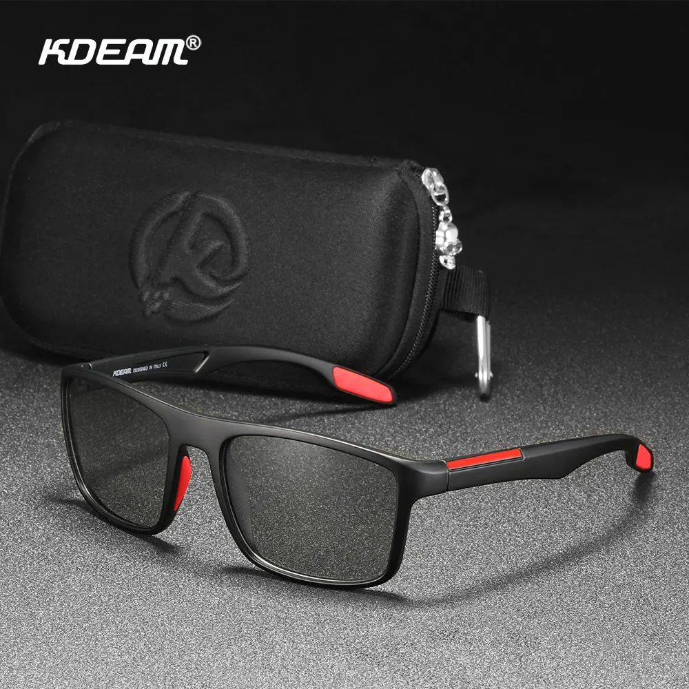 KDEAM Photochrome Sonnenbrille 100% UV Schutz Frauen Männer Polarisierte Fahren Sonnenbrille für Tag und Nacht Image