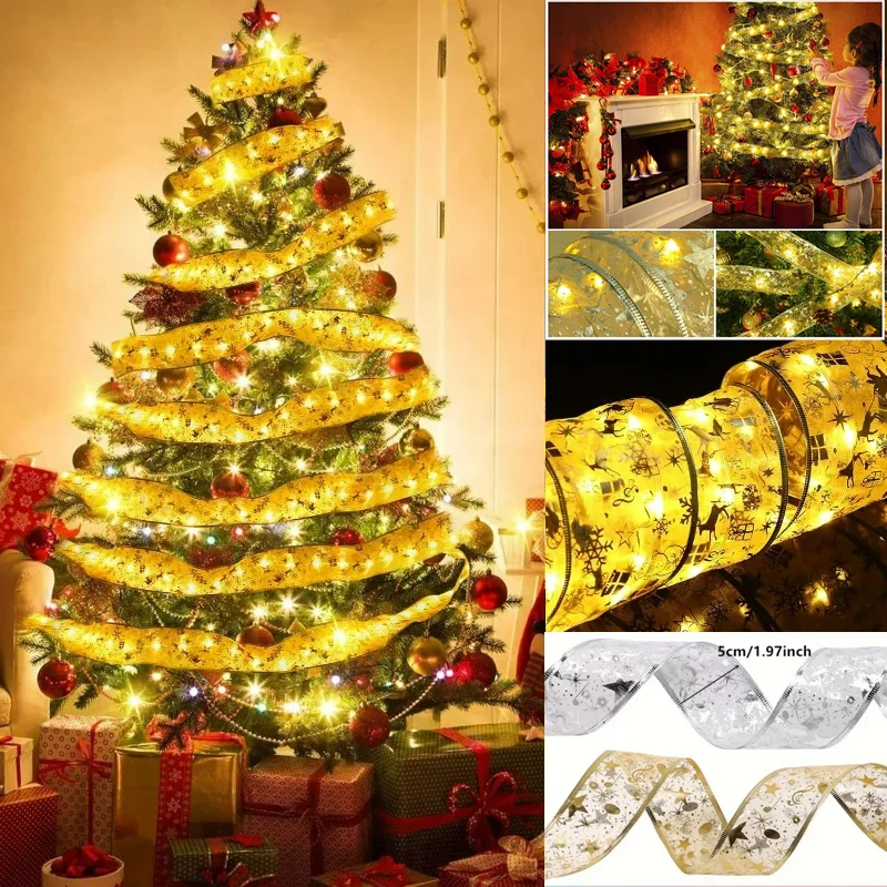 1Pack 2/5/10M Weihnachten Band Lampe Mini Lichter Kupfer Draht Fee Lichterketten für Party hochzeiten Weihnachten Baum Decortion Noel