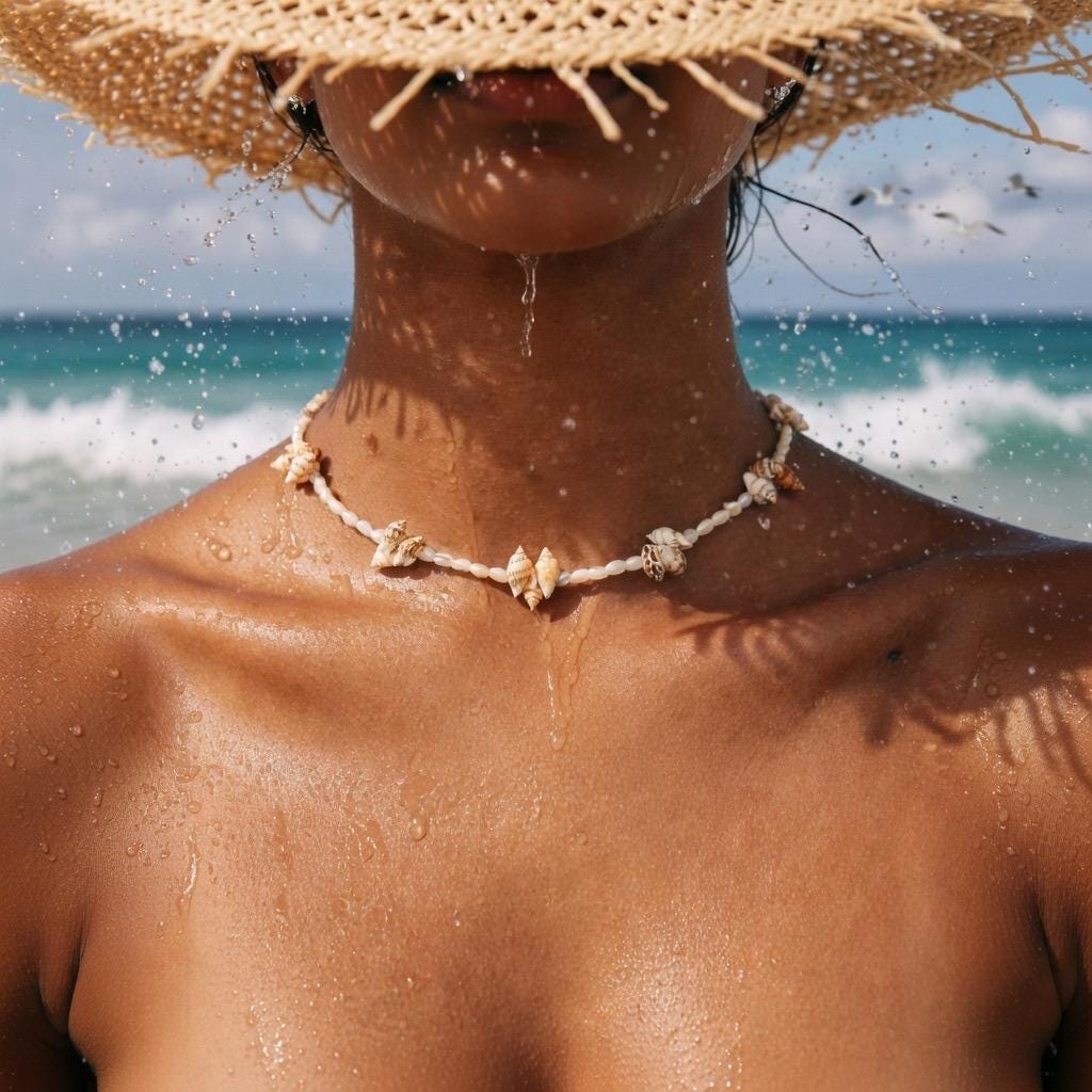 Collana girocollo con conchiglie, collana girocollo con conchiglie da spiaggia, collana con perle di madreperla, gioielli da spiaggia estivi, collana