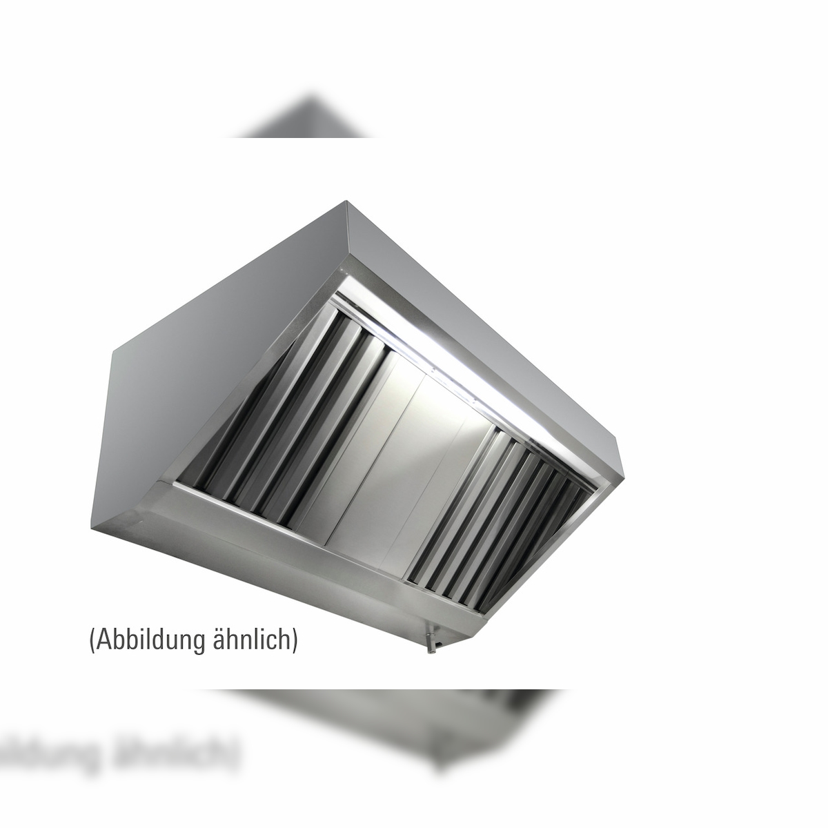 Wandhaube in Schrägform mit Ventilator und Regler, 2200 x 900 x 450 mm, Typ A Image