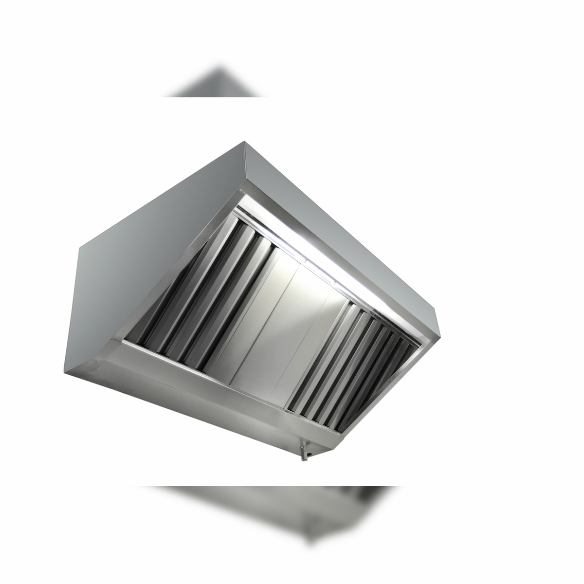 Wandhaube in Schrägform mit Ventilator und Regler, 1000 x 700 x 450 mm, Typ A Image