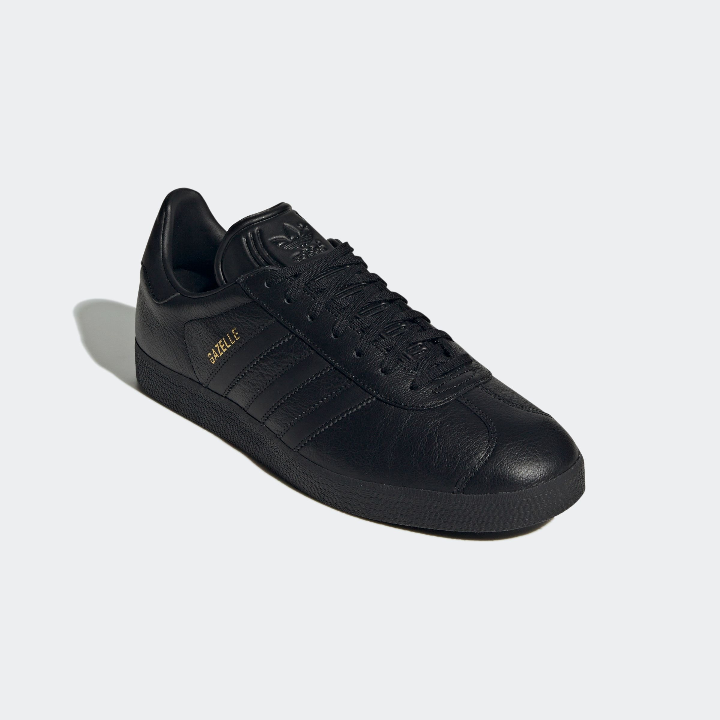 Sneaker ADIDAS ORIGINALS "Gazelle", Herren, Gr. 42, schwarz (core schwarz, core schwarz, gold metallic), Leder, Synthetik, Schuhe Sneaker