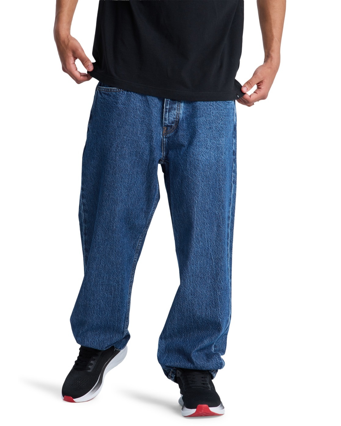 Relax-fit-Jeans DC SHOES "Relaxed", Herren, Gr. 30(S) / Länge 32(M), Länge 34, indigo schwarz, Obermaterial: 75% Walkfrottier, 25% Walkfrottier;, Jeans