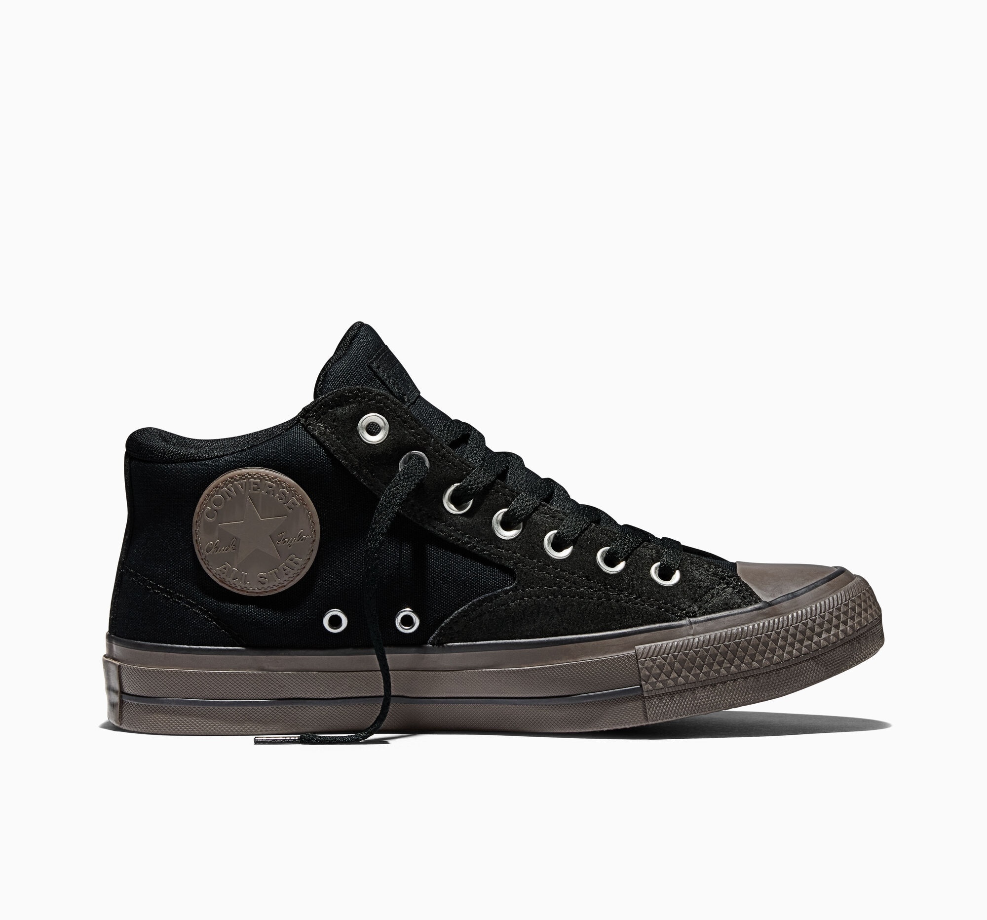 Sneaker CONVERSE "CHUCK TAYLOR ALL STAR MALDEN STREE", Herren, Gr. 42, schwarz, braun, total eclipse, Leder, Textil, Schuhe Sneaker