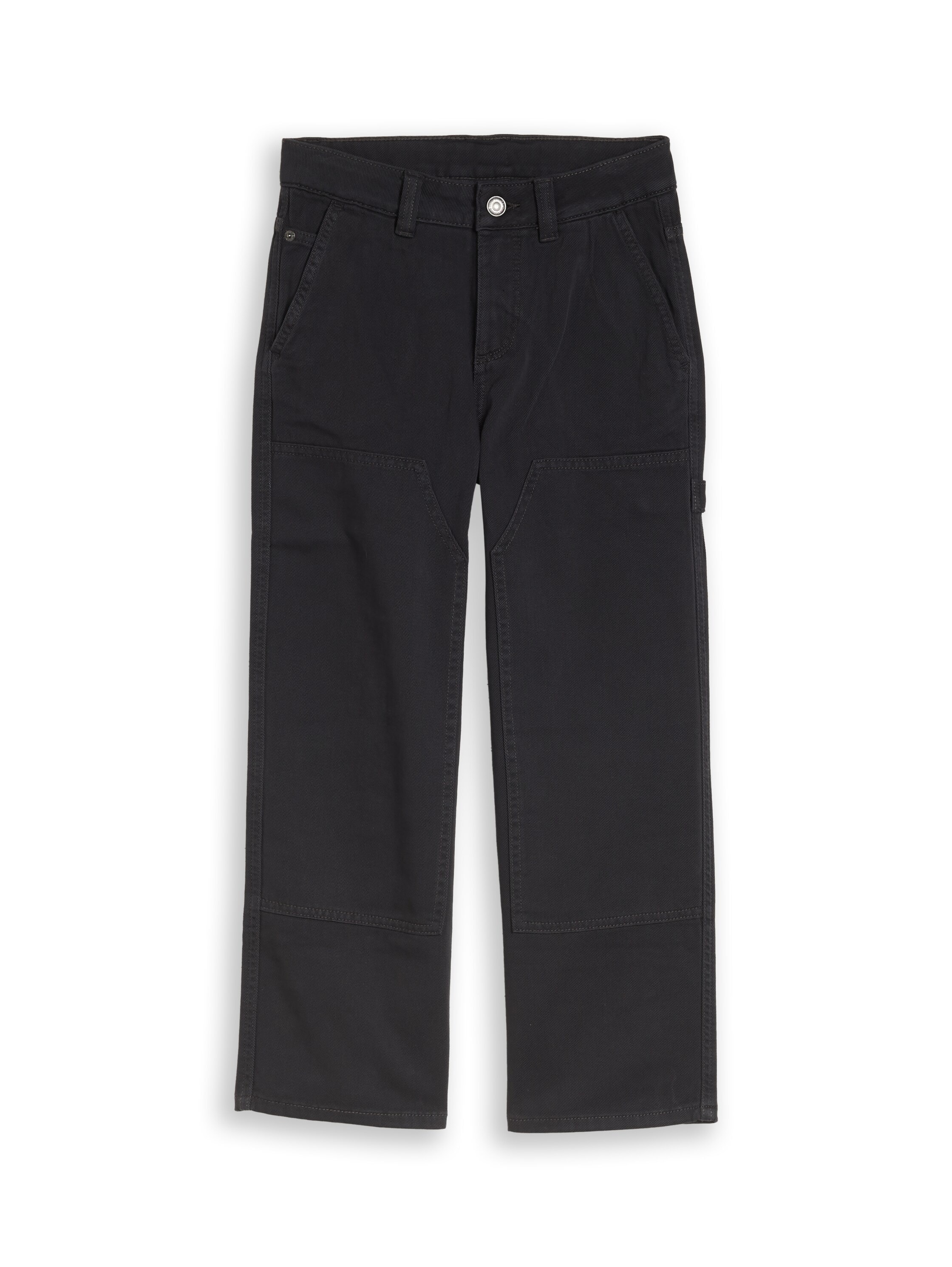 5-Pocket-Hose TOM TAILOR, Jungen, Gr. 152, N-Gr, coal grau, Denim/Jeans, Obermaterial: 100% Baumwolle. Futter: 100% Baumwolle, unifarben, weit lang, Hosen 5-Pocket-Hose, im Five-Pocket Style