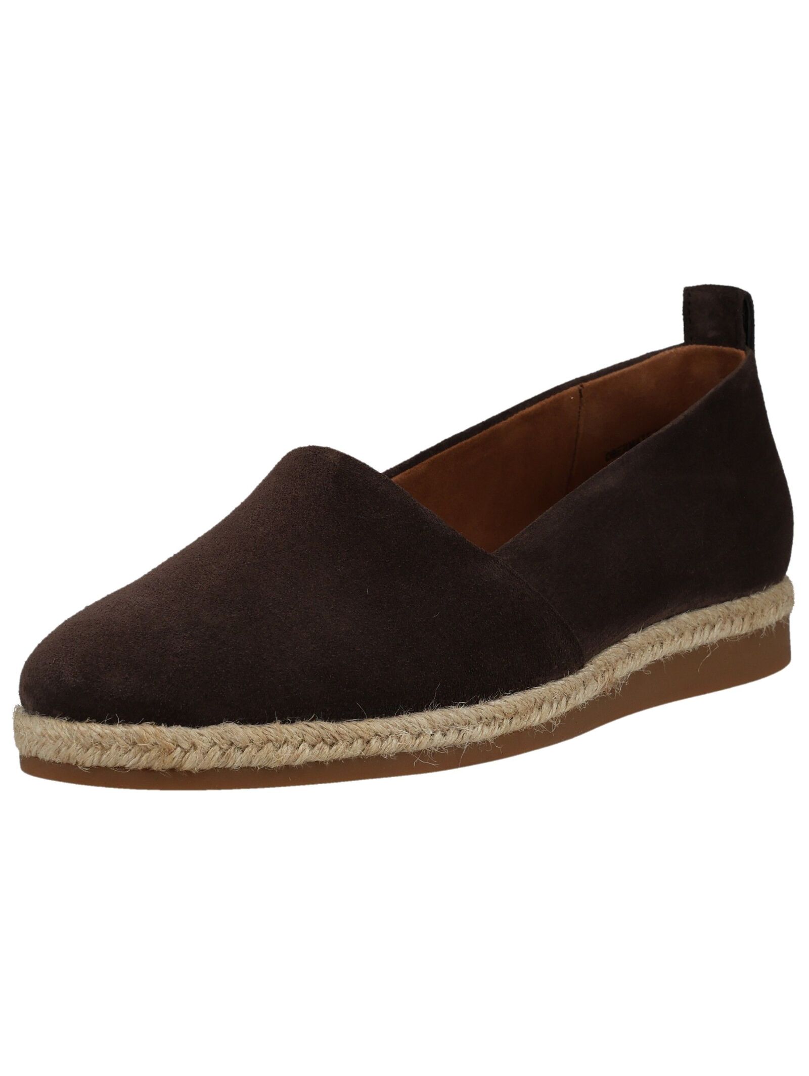 Espadrille PAUL GREEN "Paul Green Halbschuhe Veloursleder", Damen, Gr. 39, braun, Schuhe Espadrille