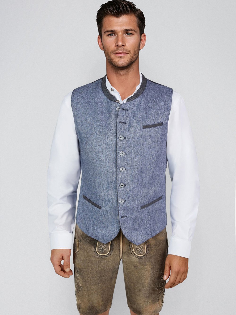 Spieth & Wenksy Trachtenweste Herren blau, 56 Image