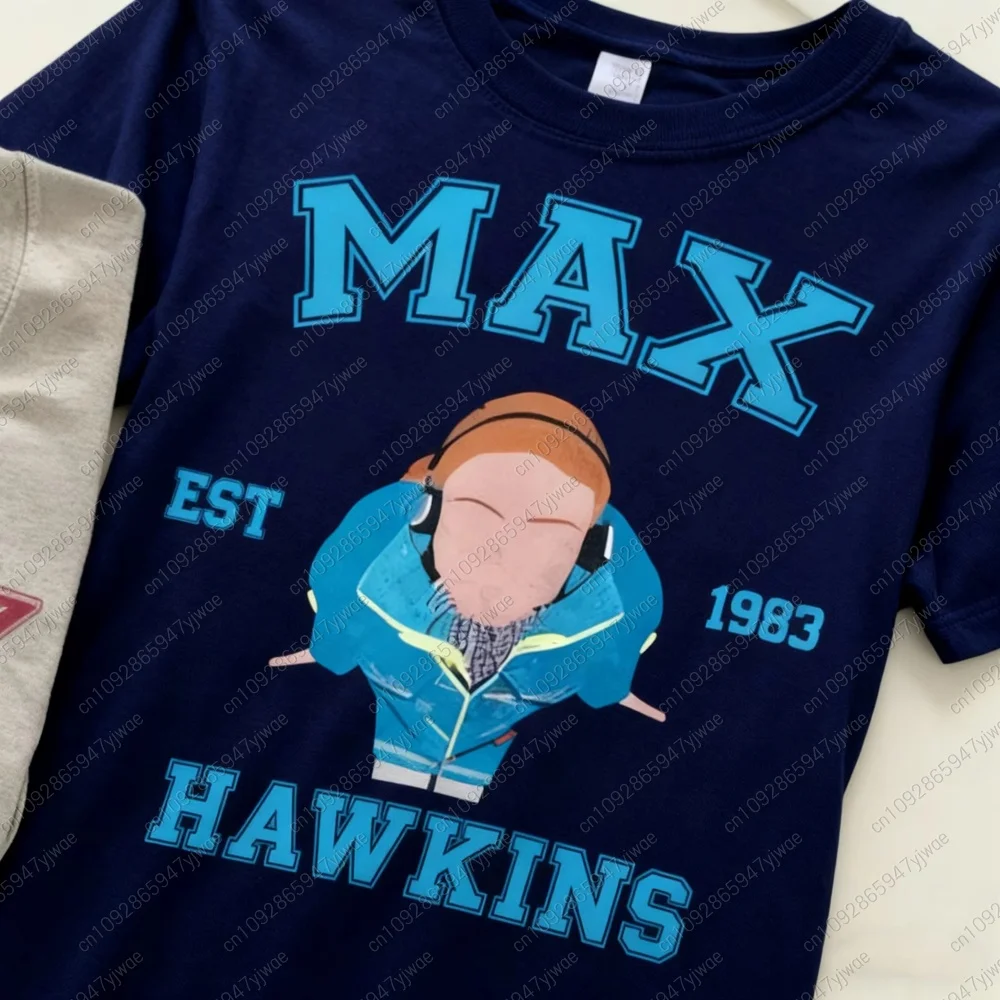 T-Shirt mit Stranger Movie-Motiv, ELEVEN MAX DUSTIN, trendiges Grafik-T-Shirt für Partys, cooles Streetwear-Outfit für Fans, lässige Unisex-Tops