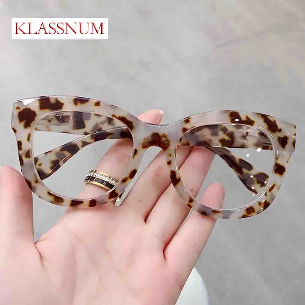 KLASSNUM Anti-Blaulicht-Computer-Lesebrille für Damen und Herren, großer Rahmen, Computerbrille, Dioptrien +1,0 +1,50 +2,0 +2,5 +3 +3,5 Image