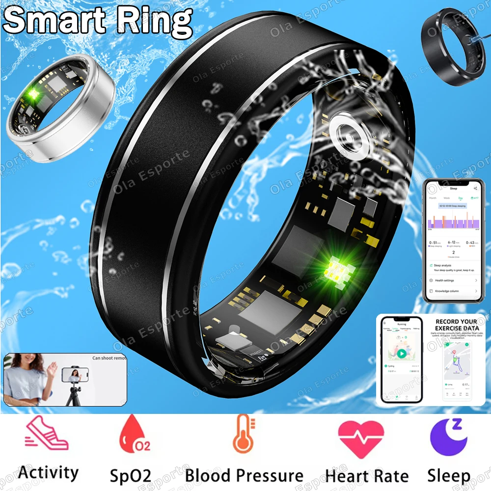 2026 Smart Health Ringe zur Herzfrequenz-, Blutdruck- und Sauerstoffüberwachung – Fitness-Geschenk für Freunde, Familie, Kollegen – Smartring Image