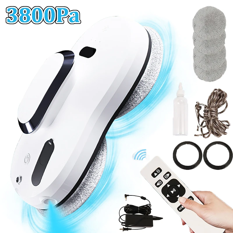 3800Pa Fensterputzroboter Automatischer Glasreiniger Fensterreiniger mit Fernbedienung Image