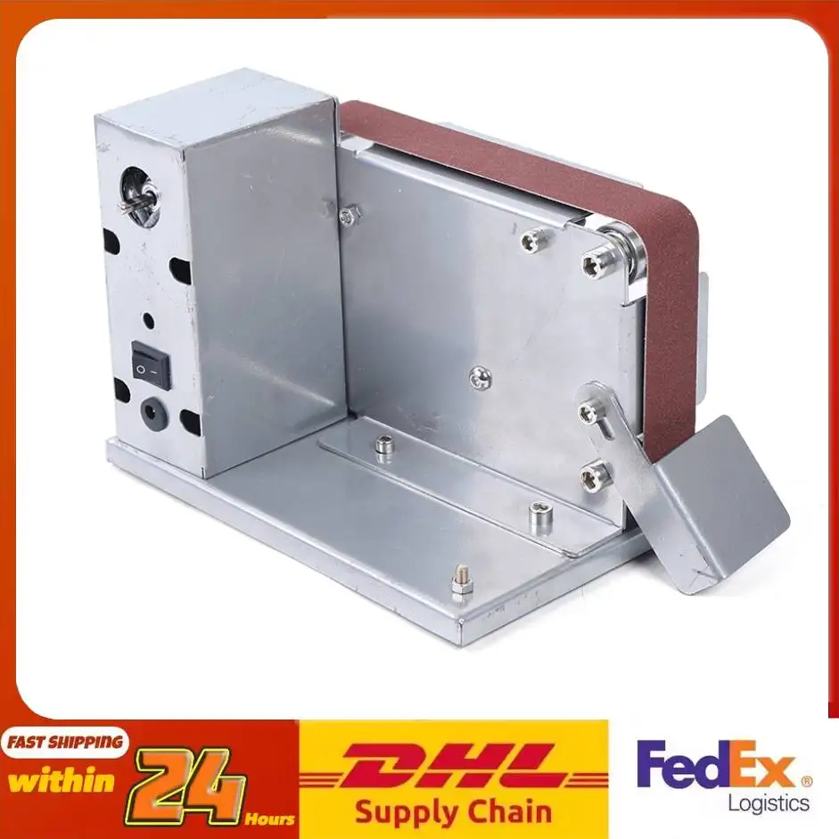 7-Gang-Bandschleifer 45 ° Verstellbare Plattform, 200W Leistungsstarkes Schleifwerkzeug, Winkelpositionierer für DIY-Holzbearbeitung/Präzisionsarbeiten zu Hause Image