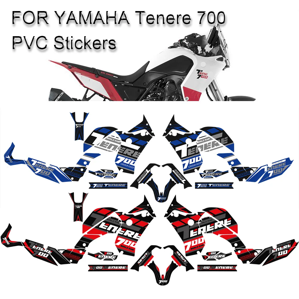 Tank Aufkleber Pad FÜR Yamaha Tenere T700 XTZ 700 T7 Motorrad Kraftstoff Aufkleber Set Kit Schutz Stamm Gepäck 2019-2021 Image