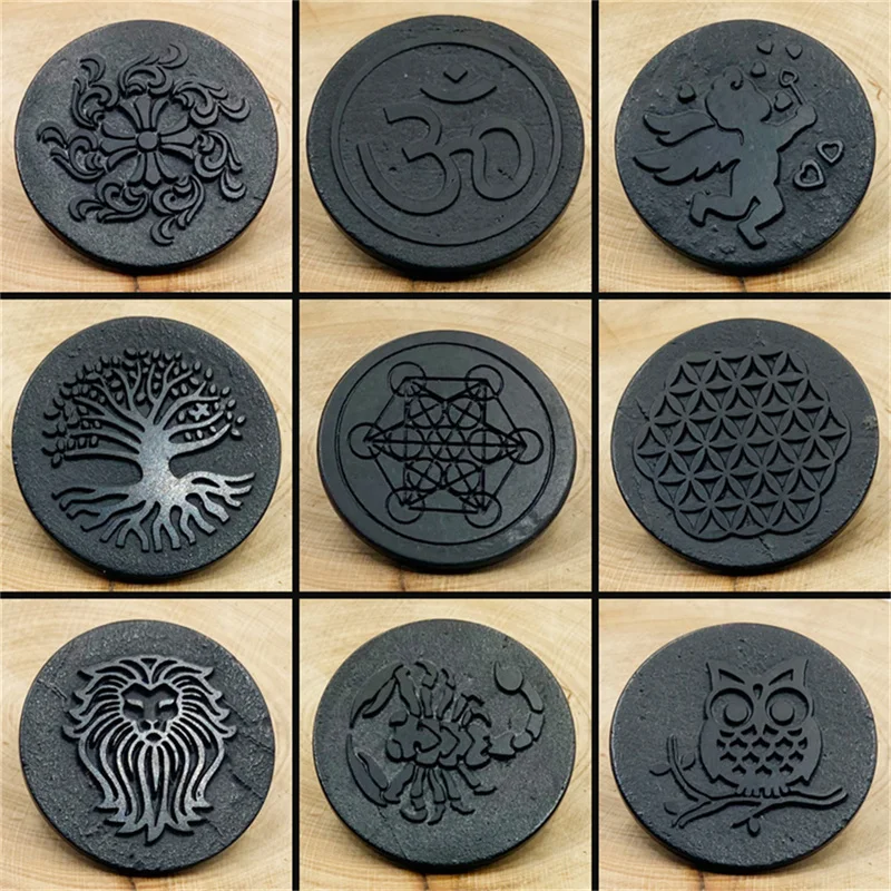 Shungite EMF Schutz Handy Sticke Shungite Handy Platten Anti-Strahlung Schutz Aufkleber 1pc Image