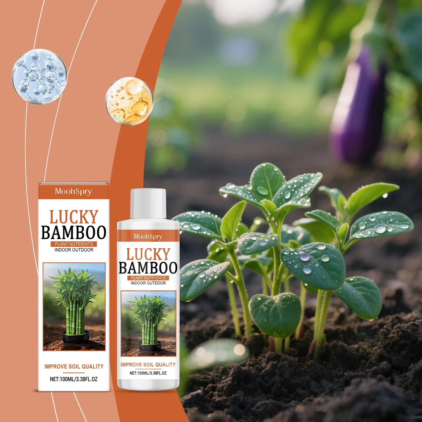 Moonspry Pflanzennährstoffe Garten Universal-Pflanzenwurzel-Tropfen Flüssige Tropfenlösung für Zimmerpflanzen Wurzel-Pflegemittel Tägliche Pflege Image