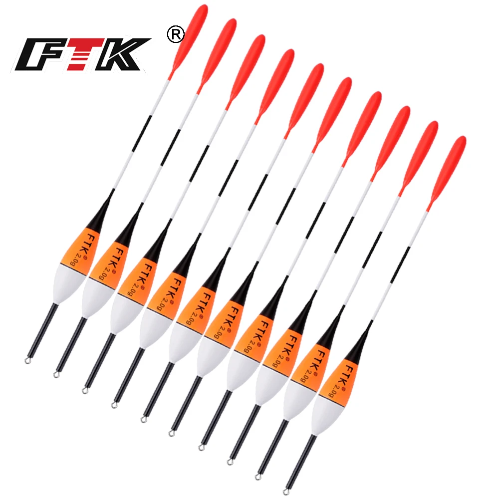 FTK 10 Stücke Angeln Float 2g 3g 5g Barguzinsky Tanne Float Bobber Lange Schwanz Vertikale Boje Für karpfen Angeln Zubehör Tackle 2023 Image