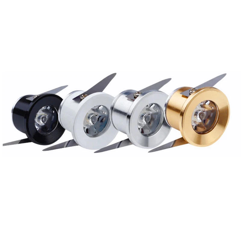 10 stücke Mini FÜHRTE Down Dimmbar 1W 3W 100 V-240V Schmuck Display Decke Dekorationen Einbau Schrank DC12V Spot lampe