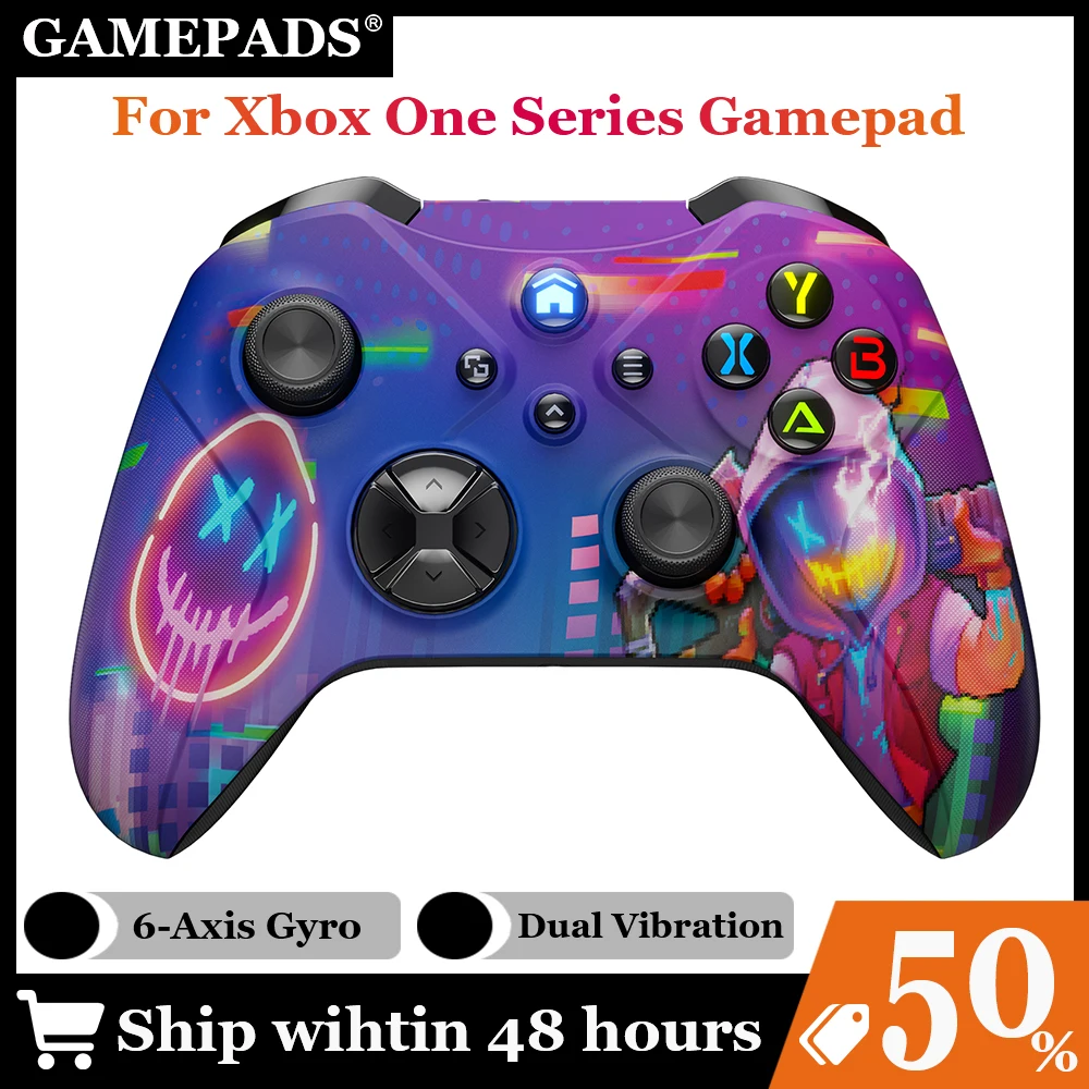 WLAN-Controller für Xbox One Series X/S/PC, kabelloser Gamepad mit 6-Achsen-Gyrosensor, Dual-Vibration, Repetierfunktion und Hall-Effekt-Joystick Image