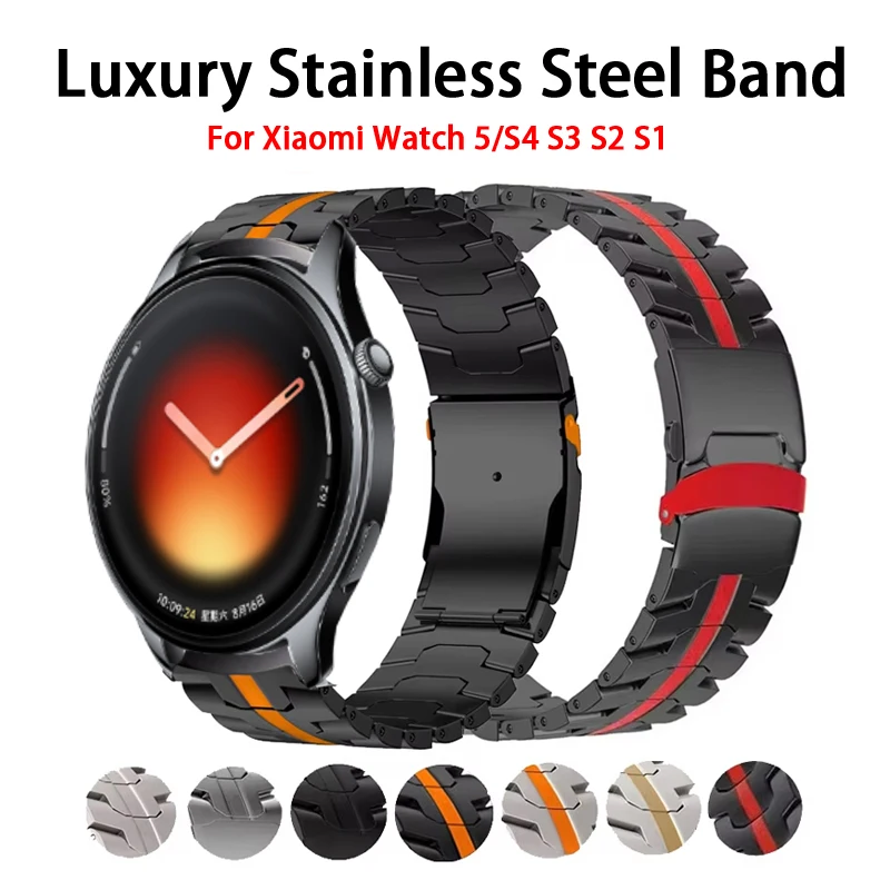 22mm Metallarmband für Xiaomi Watch 5/S4 S3 S2 S1 Edelstahlarmband Xiaomi Watch Mi Active/Color/2Pro Armband Zubehör Image