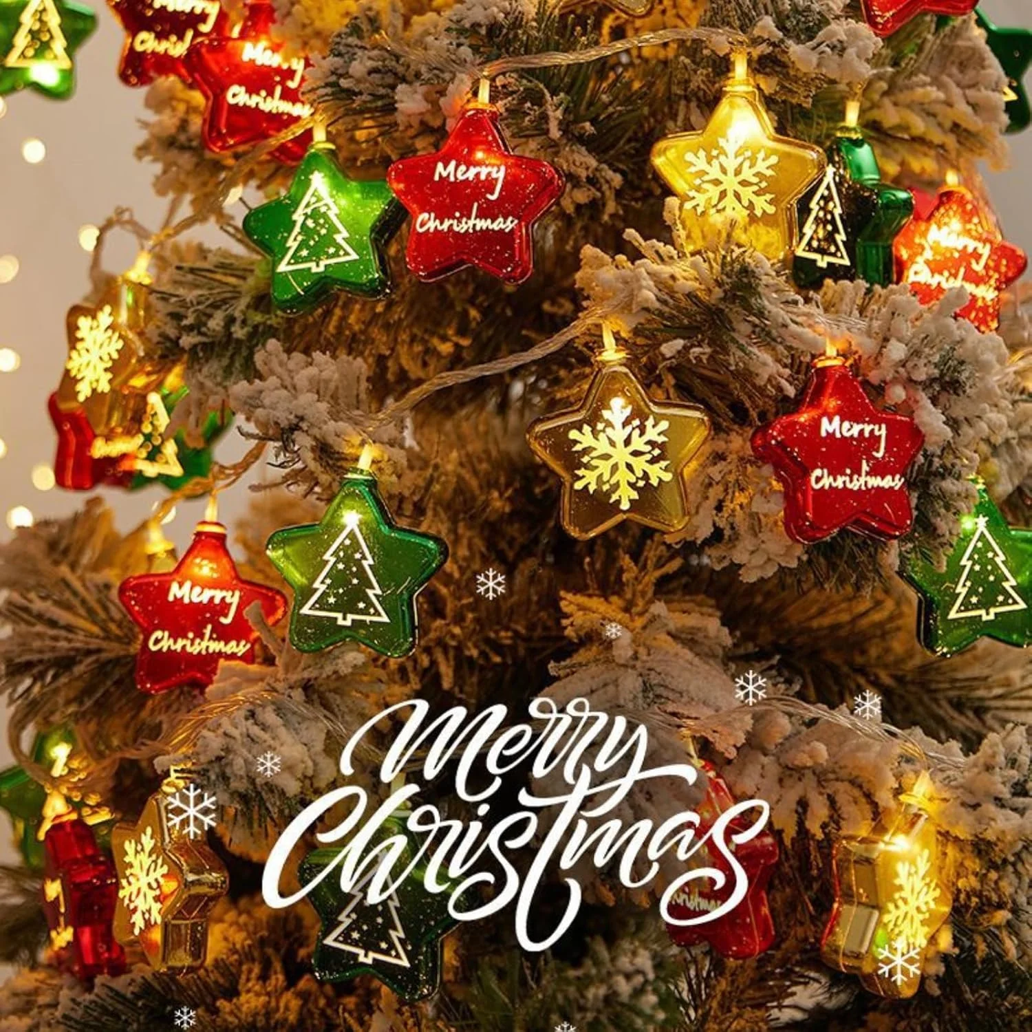 1PC 10/20 LED Weihnachten Stern Fee Lichterketten Batterie Betrieben Geeignet Für Party Geburtstag Hochzeit Weihnachten Baum Dekoration