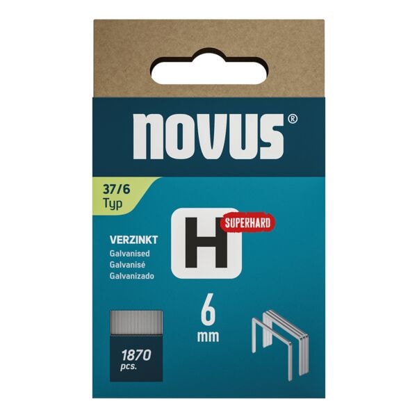 Novus Heftklammern Feindrahtklammer H Typ 37 6 mm 1870 Stück silber Image