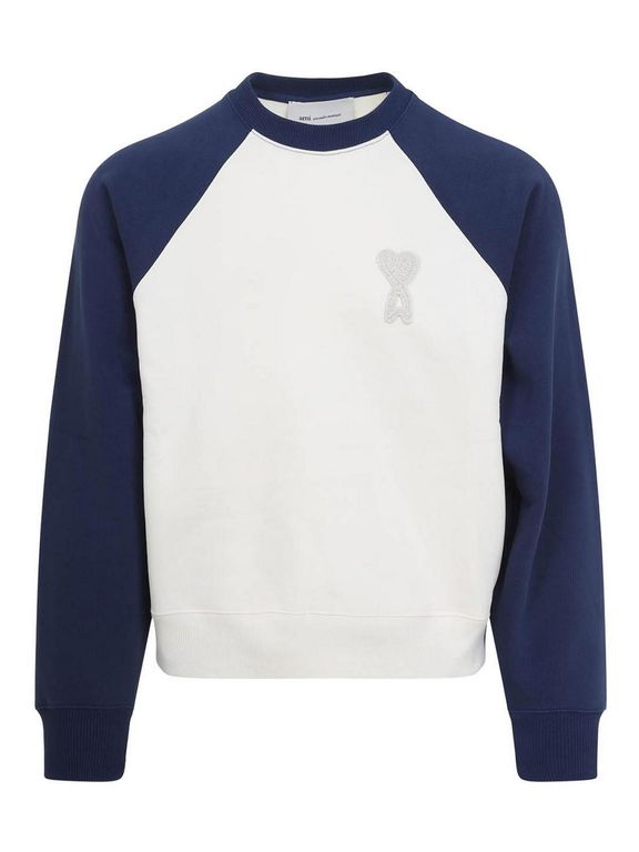 Boxy Fit Sweatshirt - Blue - AMI Sweats