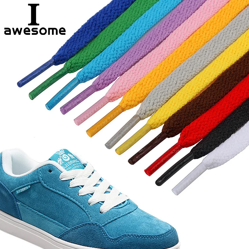 29 Farben, 1 Paar Schnürsenkel, flach, beliebt, Sportschuhe, Schnürsenkel, lässig, Segeltuch, Unisex, Polyester, Schnürsenkel, Schnürsenkel, Länge 80 100 120 cm Image