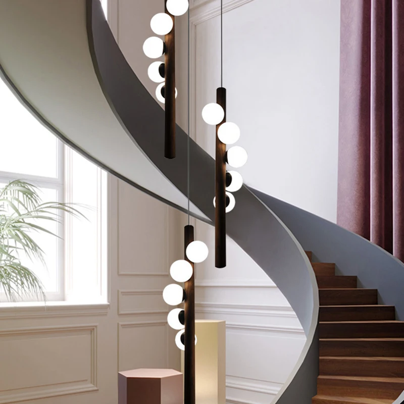 Moderne Treppen Kronleuchter Pendelleuchten Innenbeleuchtung Deckenleuchte Hängeleuchte LED Kronleuchter für Wohnzimmer Innenbeleuchtung