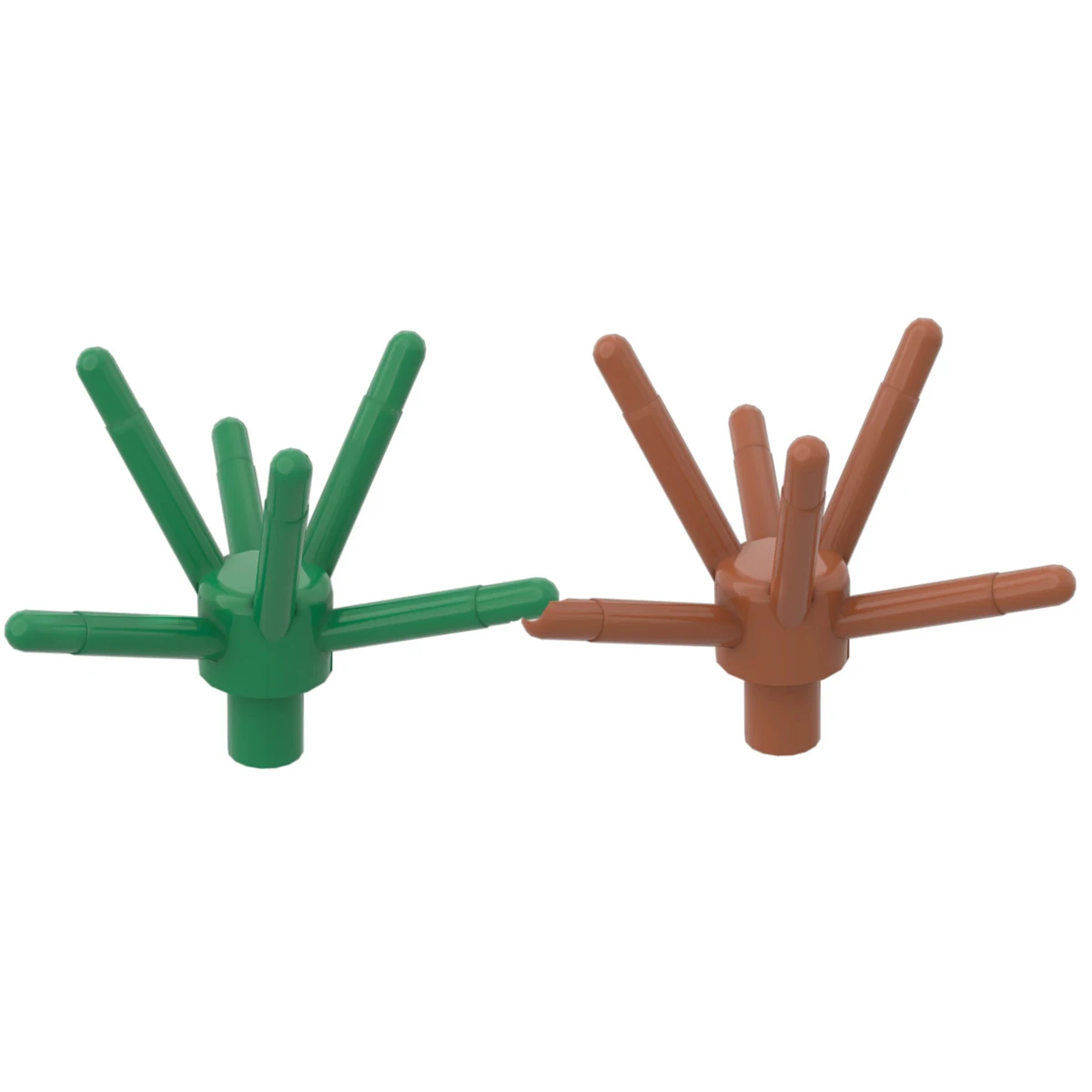 50 Stück MOC 19119 Pflanzen-Blumenstiel mit Stange und 6 Stielen, Gartenszene, Bausteine, kompatibel mit City Street View