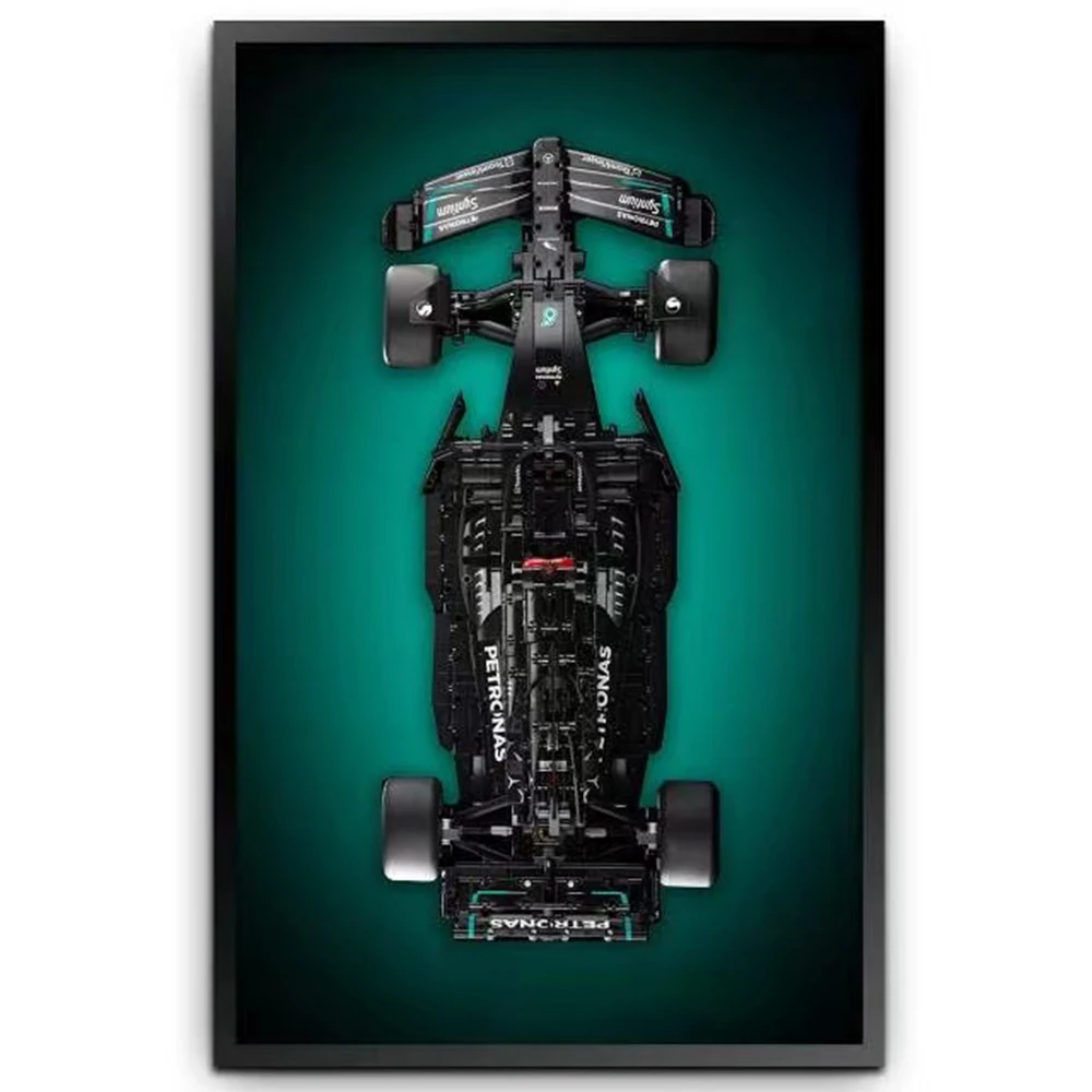 Display-Wallplatte für Lego 42207, Ferrari SF-24 F1, Sammlerstücke für Erwachsene für Lego, Auto-Wandhalterung, Bausteine, nur Display-Wand Image