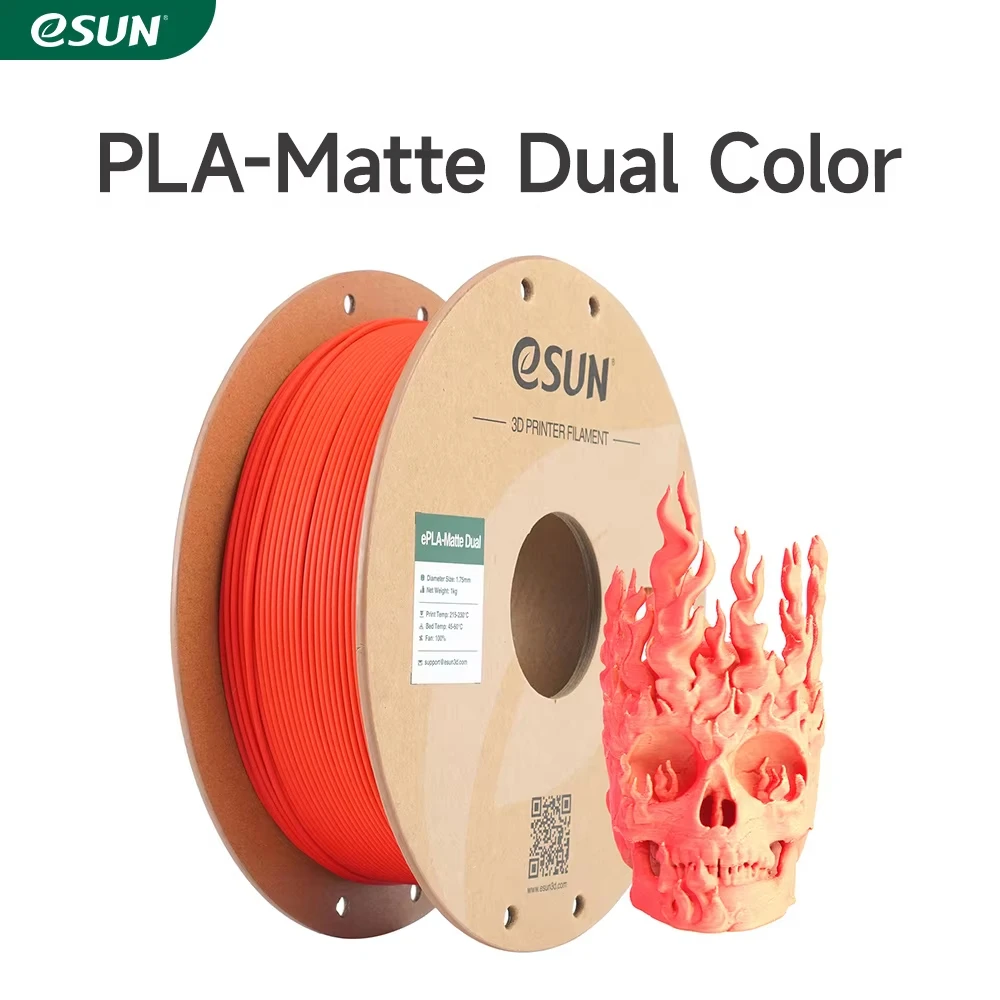 eSUN PLA Matte 3D Filament Schnelle Druck 1,75 MM 1 KG Dual Farbe 3D Drucker Filament High Speed Matte PLA Filament Für 3D Drucker Image