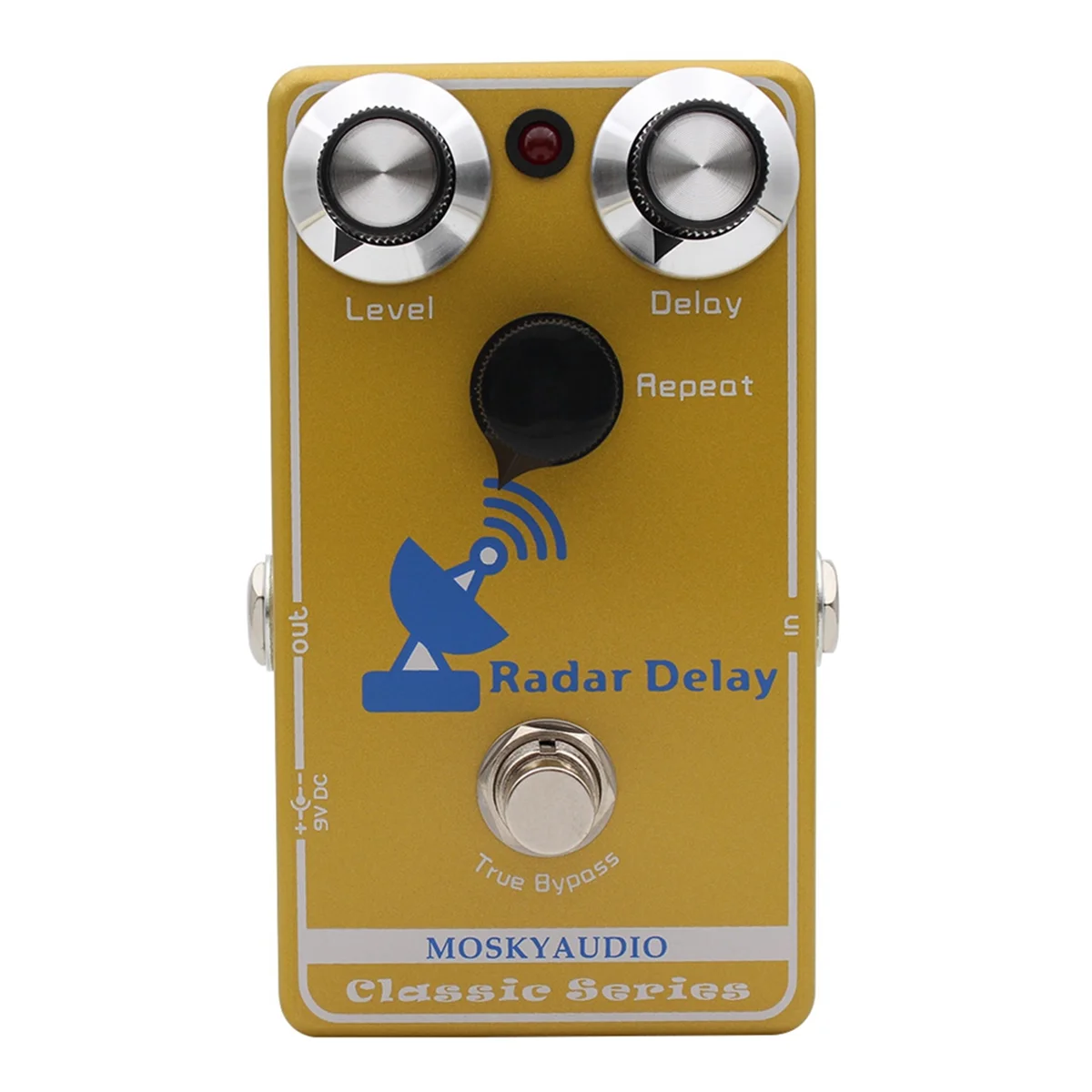 A79E-Mosky Radar Delay BBD Gitarre Classic Delay Effektpedal True Bypass für E-Gitarre mit Level Delay und Repeat Control Image