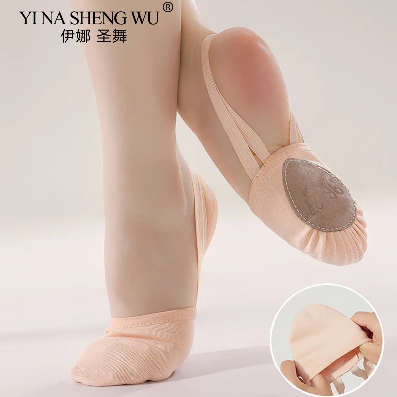 Bauchtanz Schuhe Rhythmische Gymnastik Schuhe Frauen Erwachsene Kinder Halbe Sohle Jazz Ballett Tanz Schuhe Halbe Kappe Schuhe für Frau