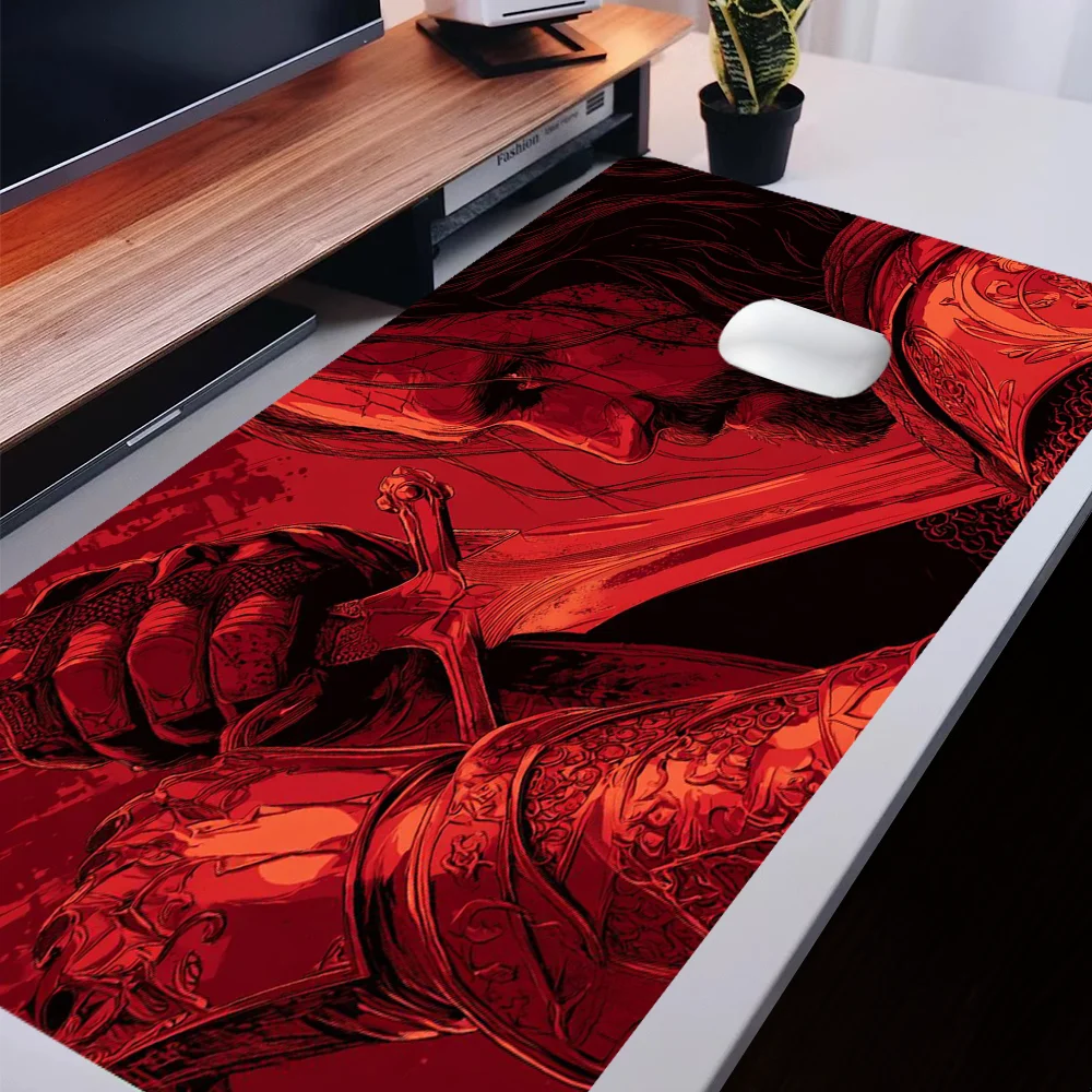 Lord of Rings Mauspad, Kunstdesign, Schreibtischzubehör, Schreibtischunterlage, Gummibasis mit genähtem Rand, rutschfeste Schreibtischunterlage für das Büro Image