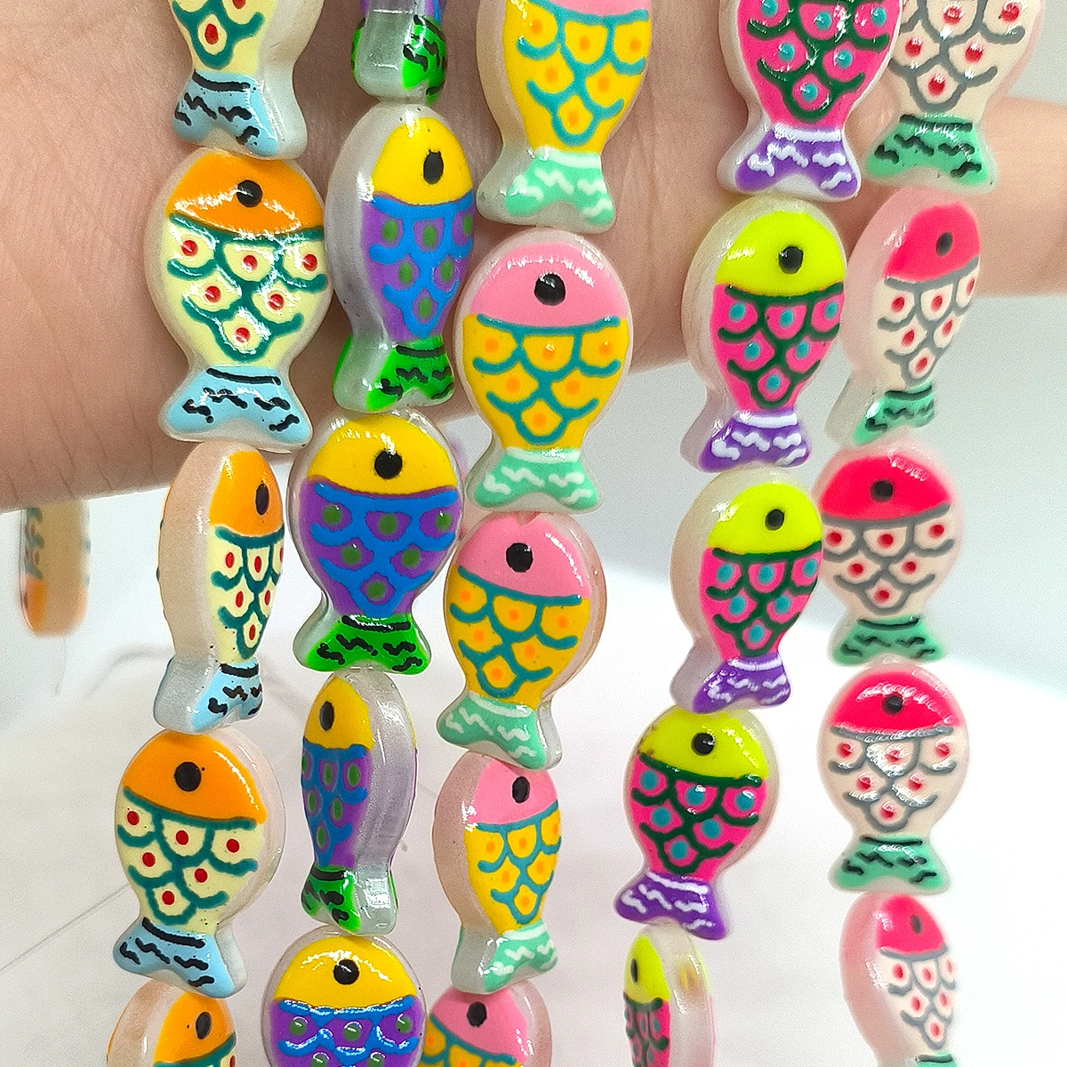 5 Stück/10 Stück 20 mm Ozean-Serie Fischform Lampwork Glasperle DIY für Schmuckherstellung Armbänder Ohrringe Halskette Geschenke Zubehör Image