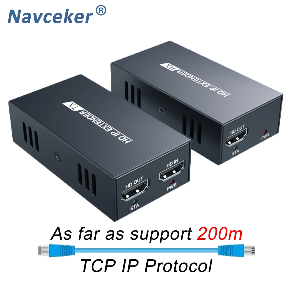 ZY-DT236 HDBitT IP HDMI Extender 200m Über UTP/STP CAT5 CAT5e CAT6 Extender HDMI Mit IR LAN Netzwerk RJ45 HDMI Extender Ethernet Image